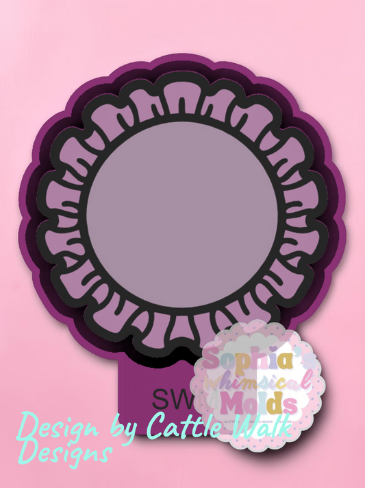 Ruffled Round Cardstock Single - Cardstock Premium Silicone Mold