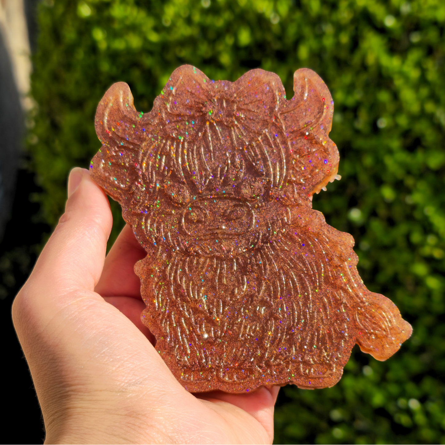 Smiling Highland with Bow - Premium Silicone Mold