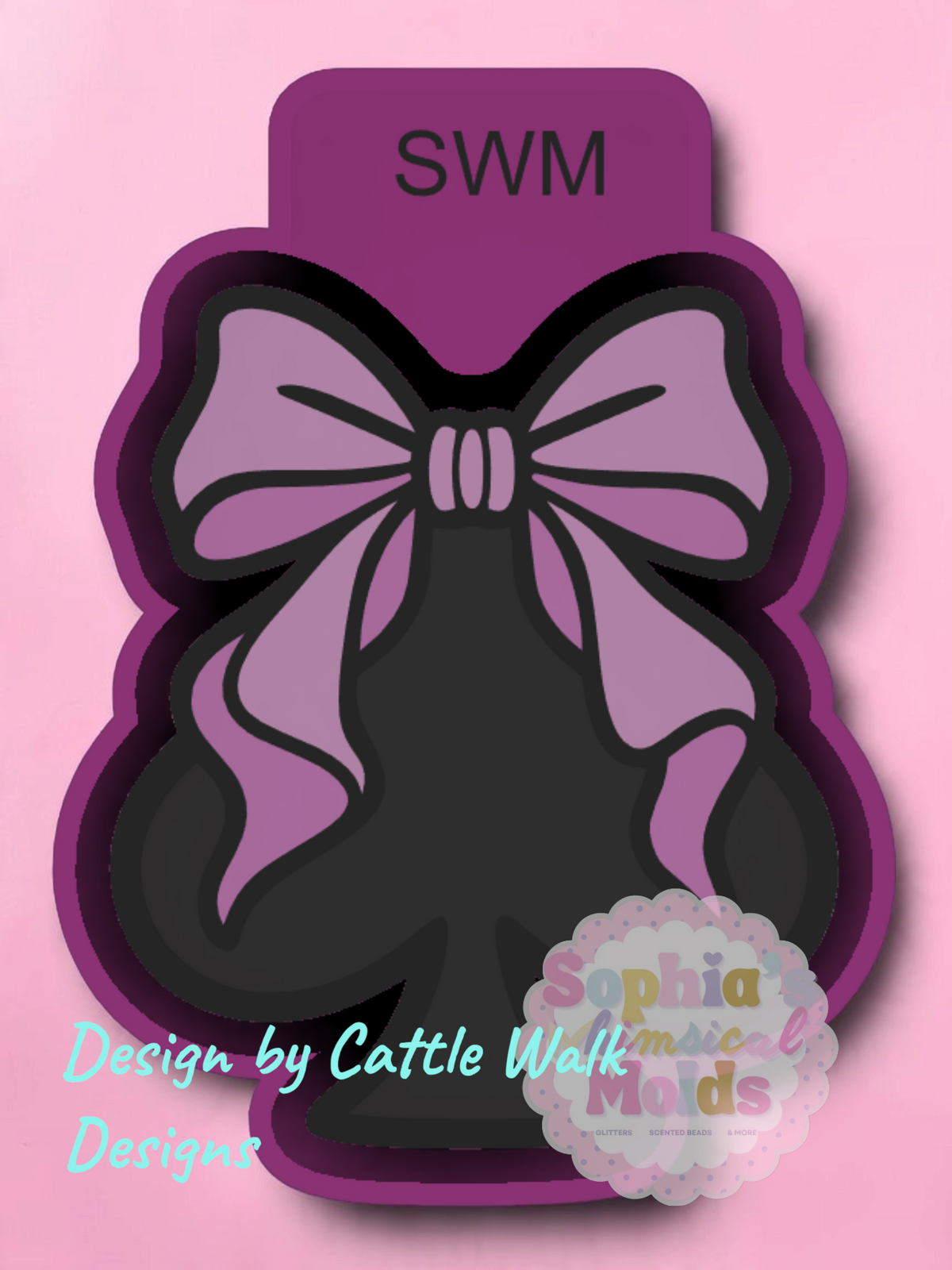 Spade with Bow - Premium Silicone Mold