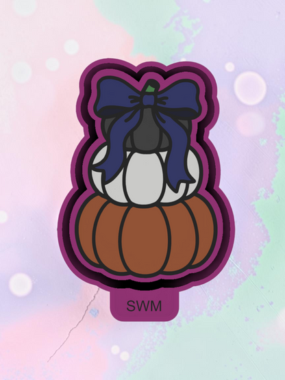 Stacked Pumpkins with Bow - Custom Premium Car Air Freshener