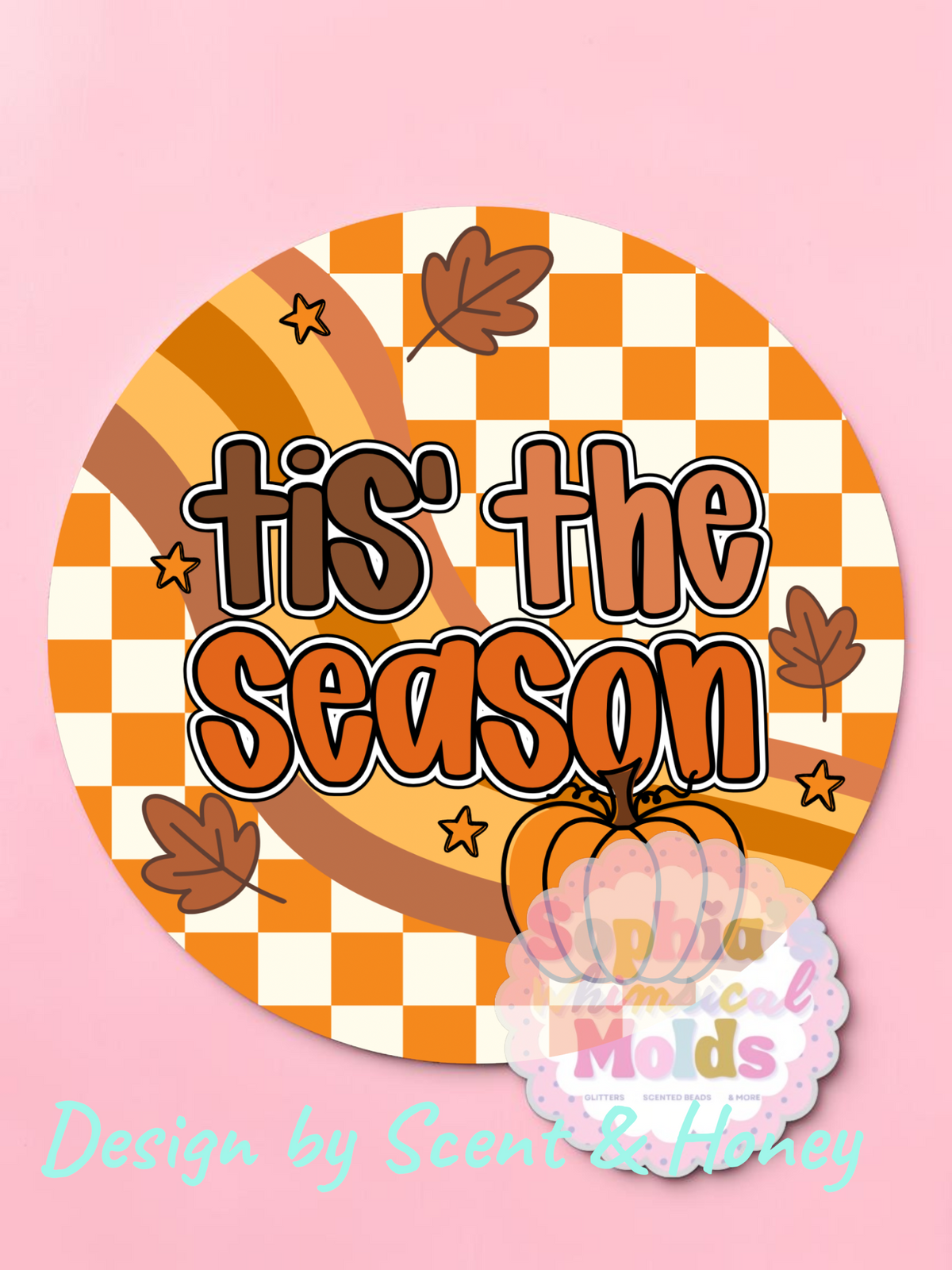 Cozy Fall Round Cardstock - Cardstock Inserts for Silicone Mold