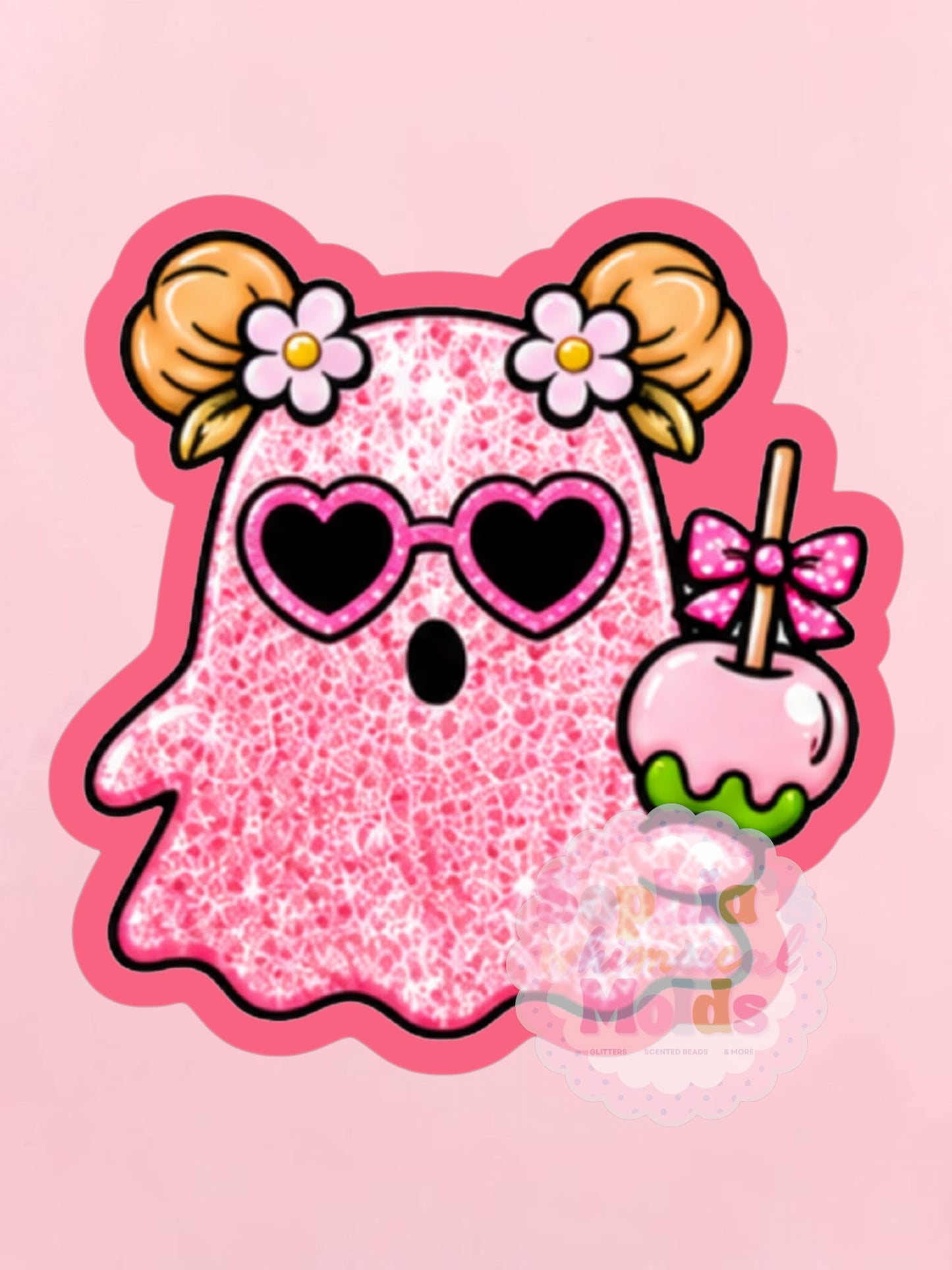 Candy Apple Ghost - Cardstock Inserts for Silicone Mold