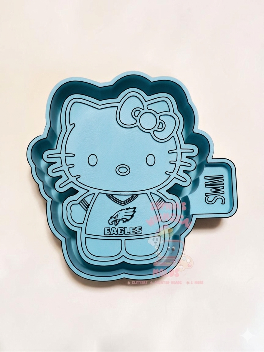 Hello Kitty Philadelphia Eagles Fan - Premium Silicone Mold