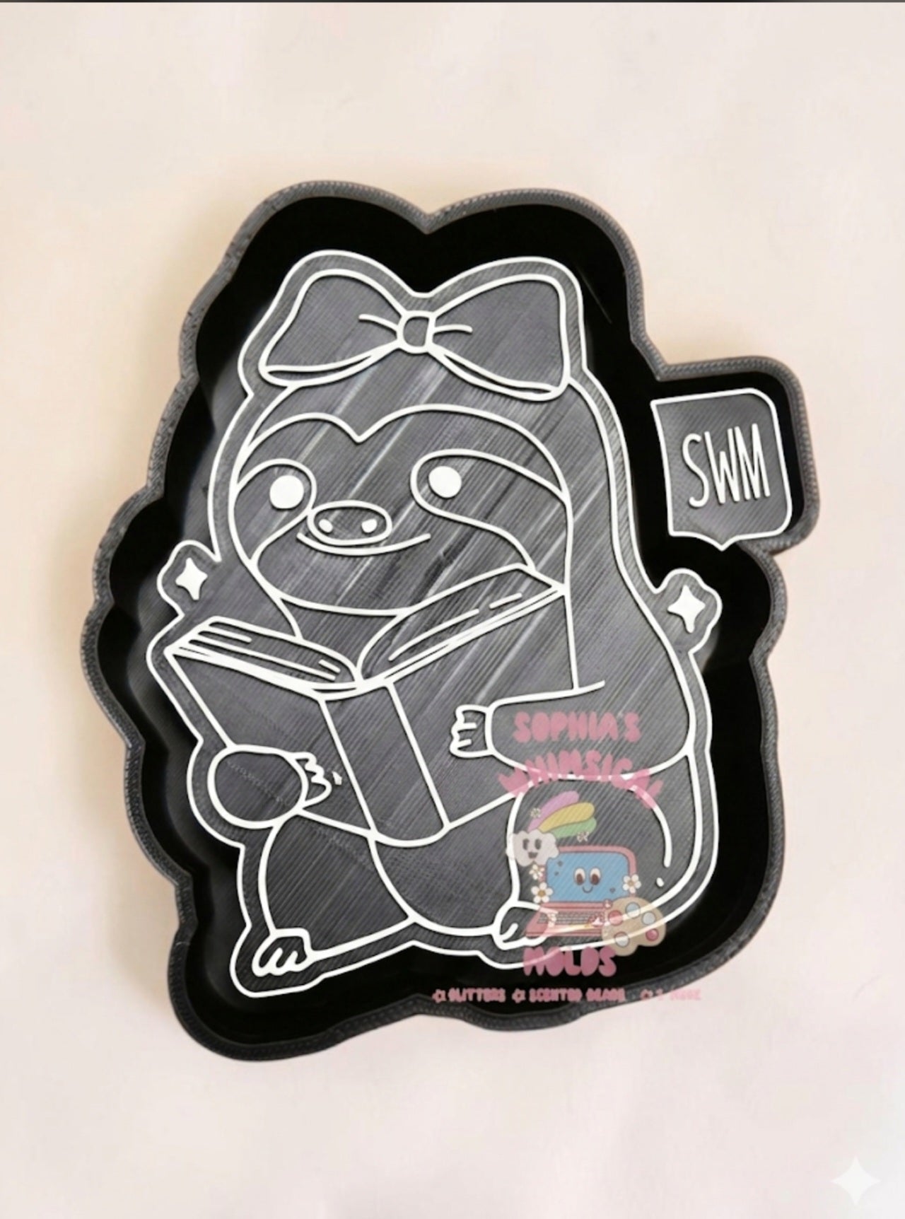 Sloth Reading Book - Premium Silicone Mold