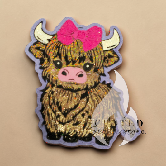 Cute Highland Cow - Premium Scented Car Freshie