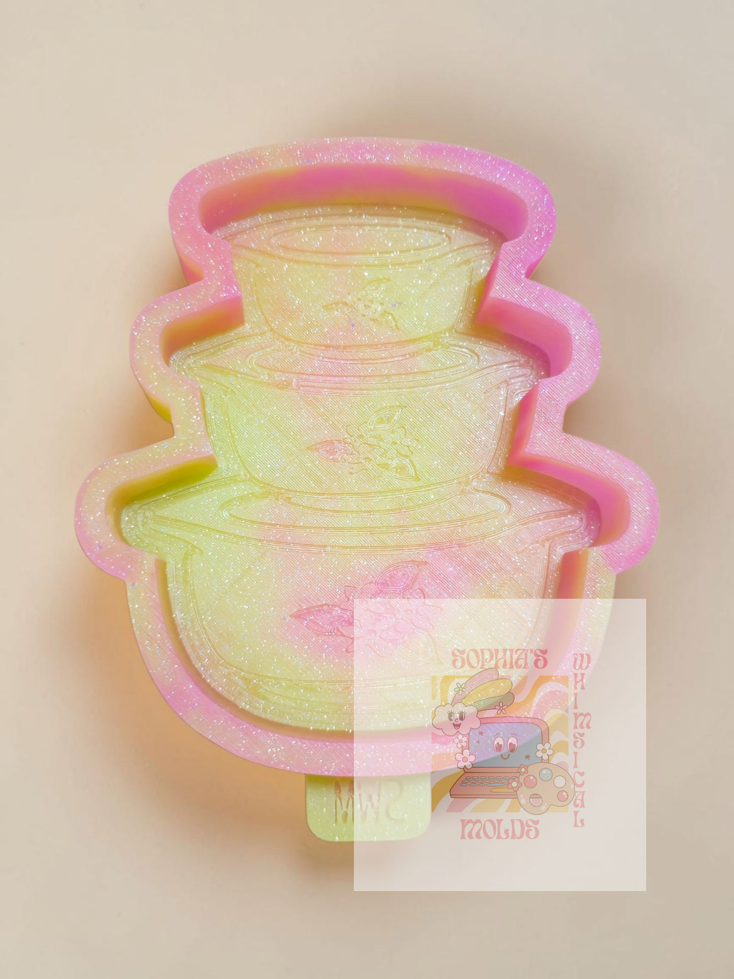 Vintage Pyrex Stacked Bowls - Premium Silicone Mold
