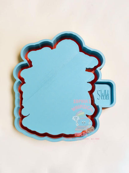 Ghost with Poof Hat and Pumpkin - Cardstock Premium Silicone Mold