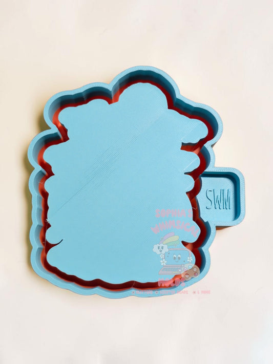 Ghost with Poof Hat and Pumpkin - Cardstock Premium Silicone Mold