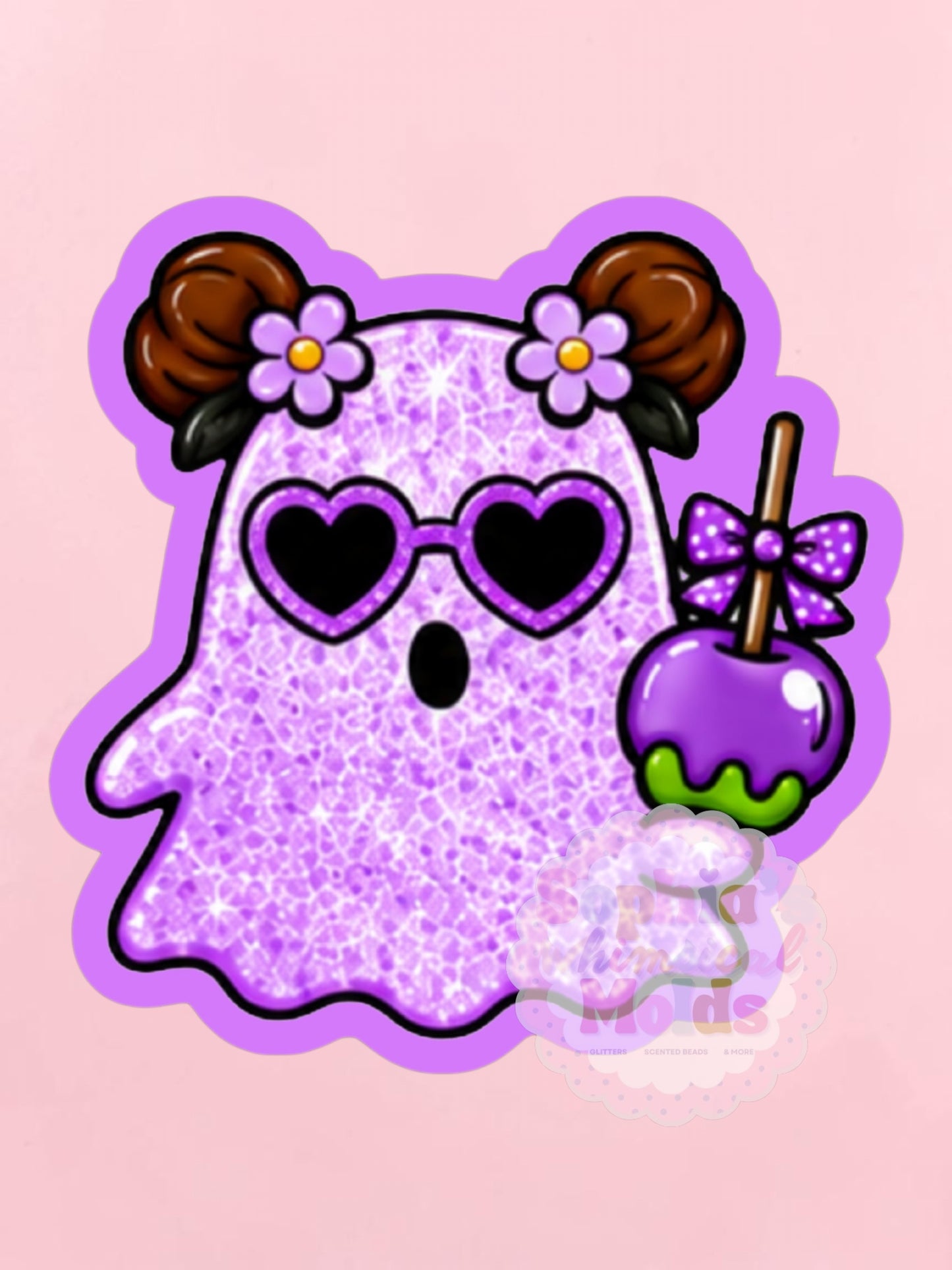 Candy Apple Ghost - Cardstock Inserts for Silicone Mold