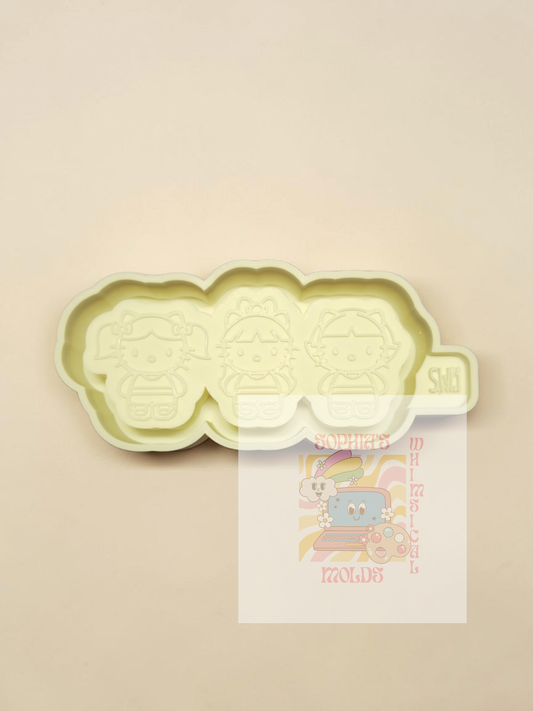 PowerPuff Hello Kitties - Premium Silicone Mold
