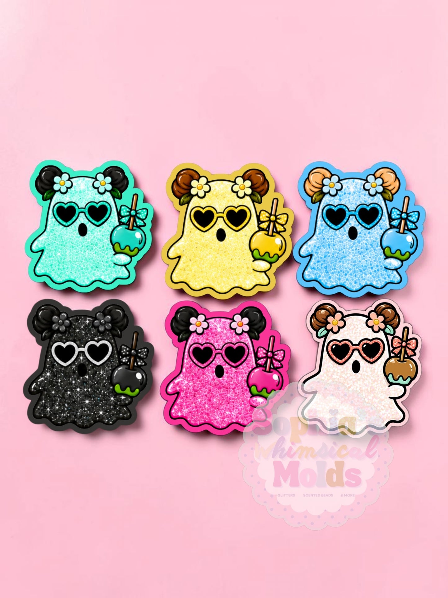 Candy Apple Ghost - Cardstock Inserts for Silicone Mold