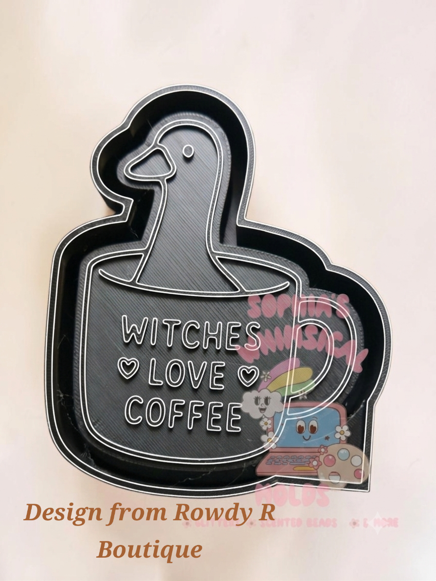 Witches Love Coffee Goose - Premium Silicone Mold