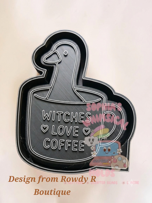 Witches Love Coffee Goose - Premium Silicone Mold