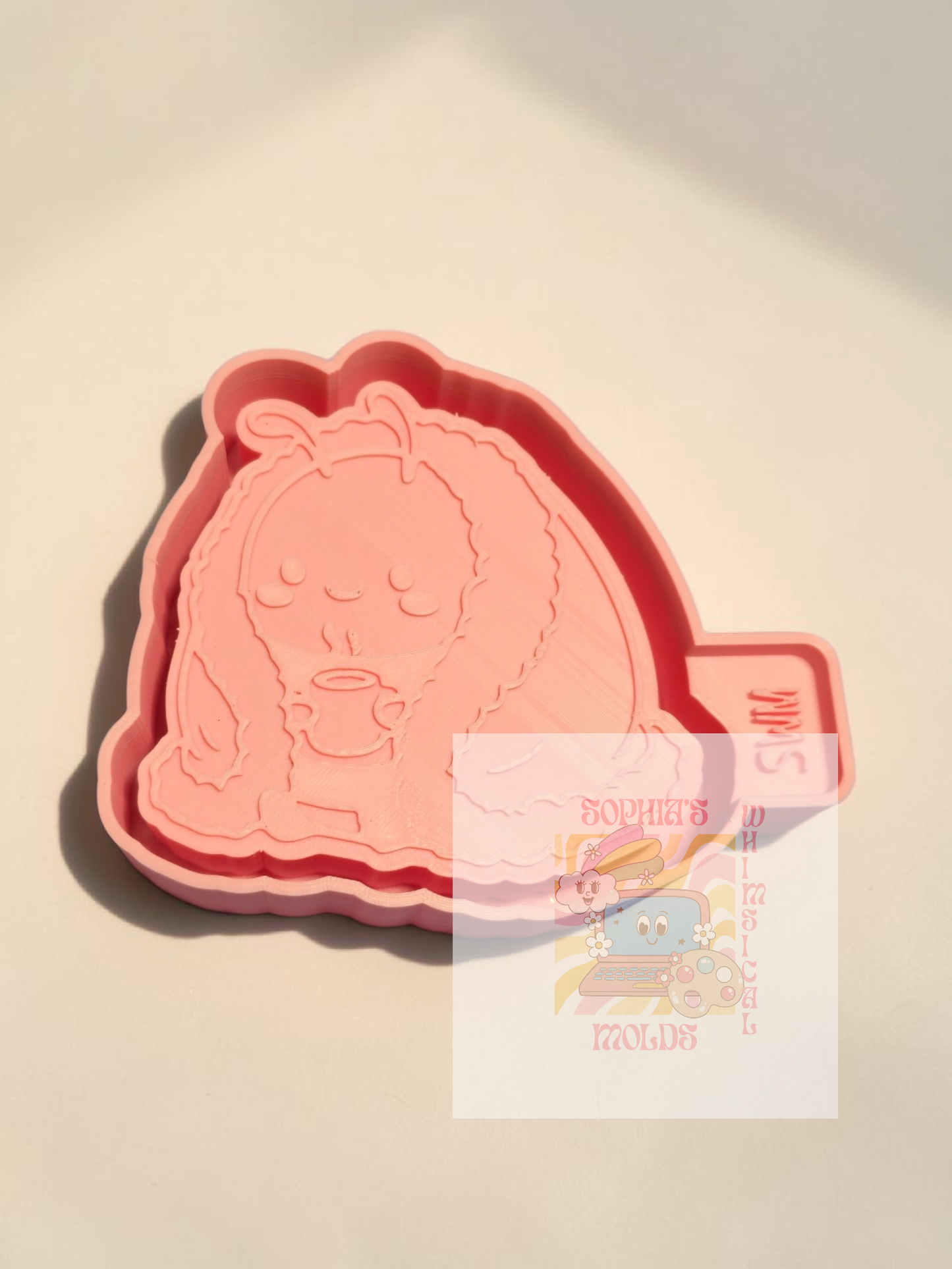 Bee Drinking Coffee under a Blanket - Premium Silicone Mold