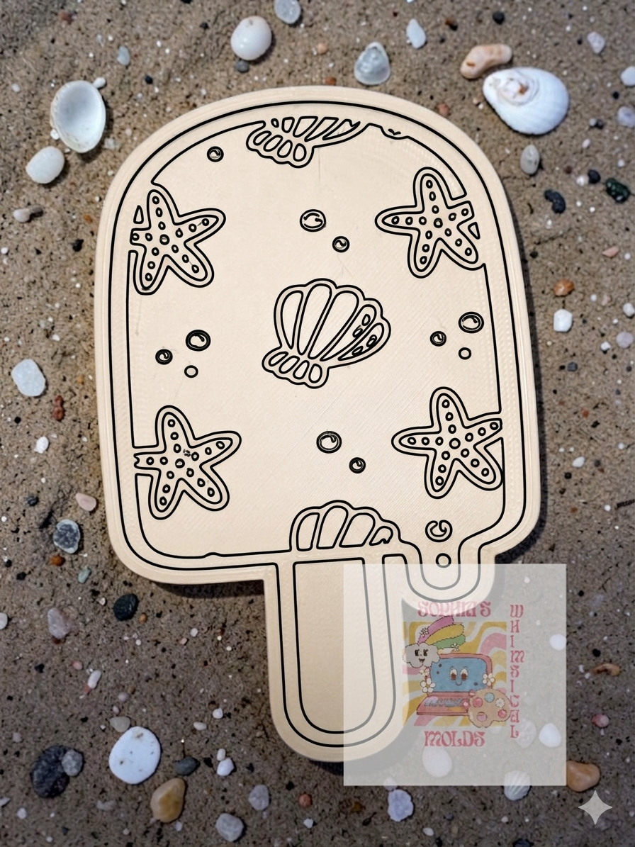 Popsicle Starfish and Seashell Insert - Premium Silicone Mold
