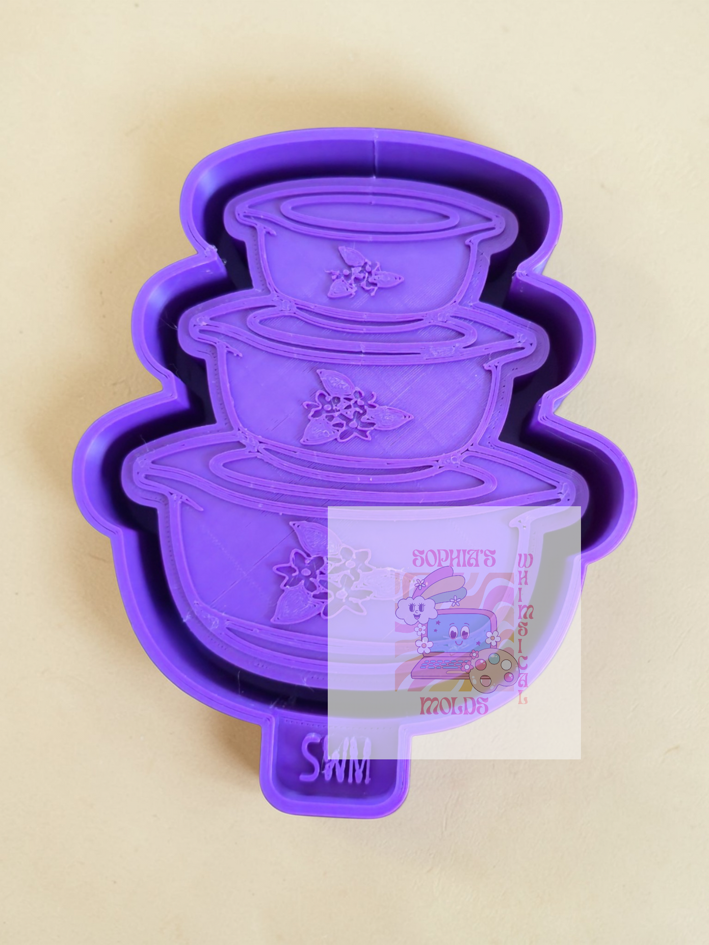 Vintage Pyrex Stacked Bowls - Premium Silicone Mold