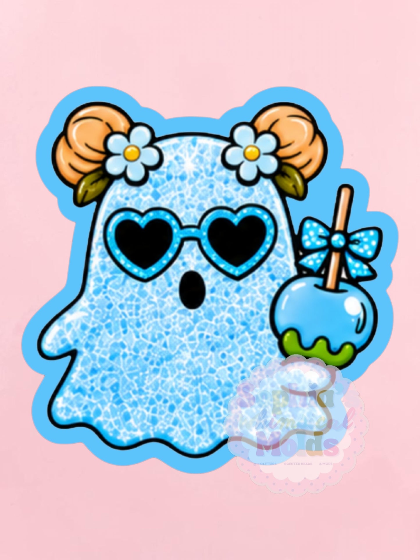 Candy Apple Ghost - Cardstock Inserts for Silicone Mold