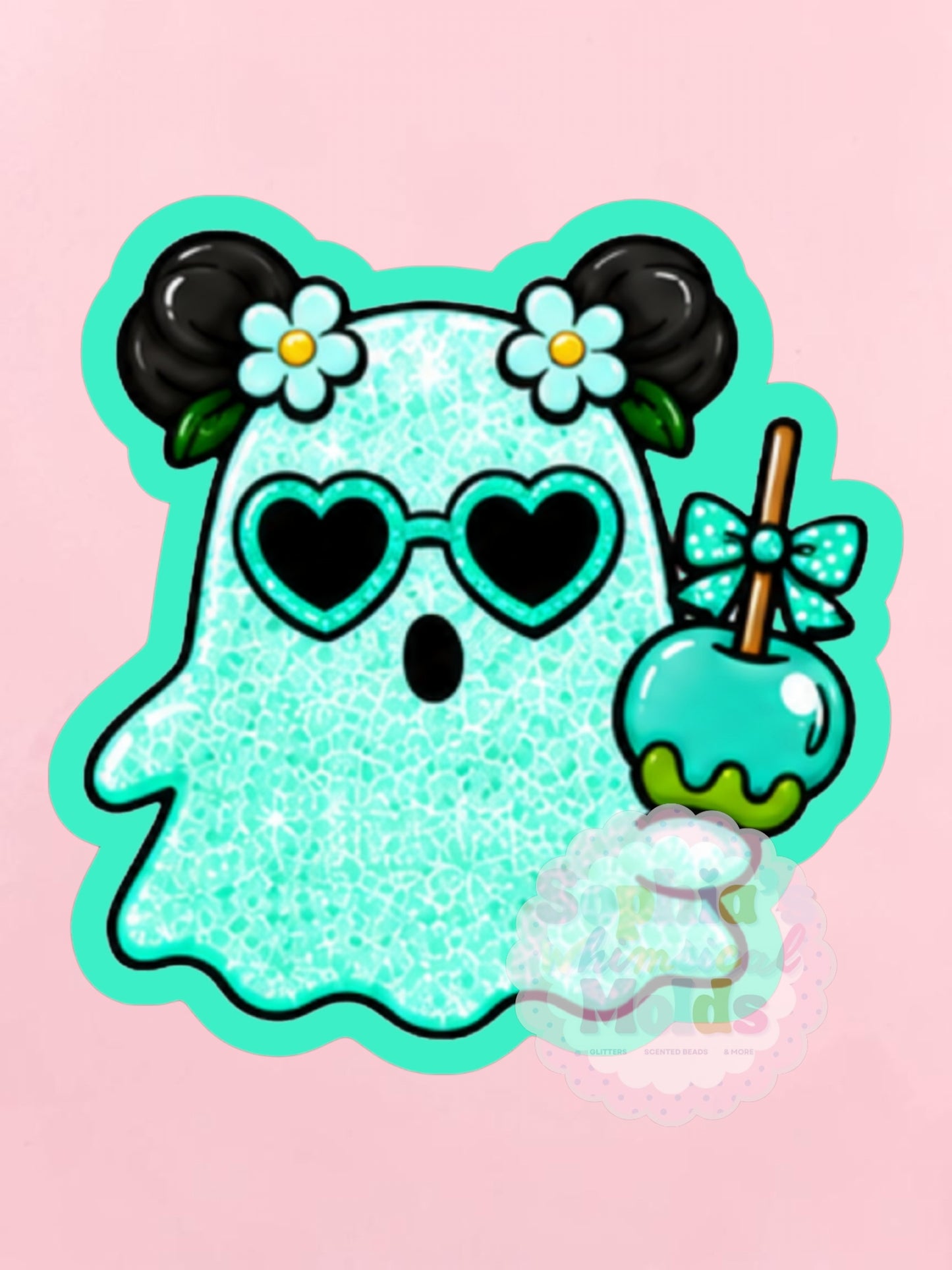 Candy Apple Ghost - Cardstock Inserts for Silicone Mold