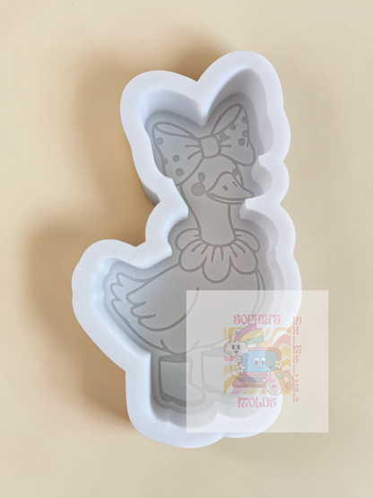 Cute Goose with Bow - Premium Silicone Mold
