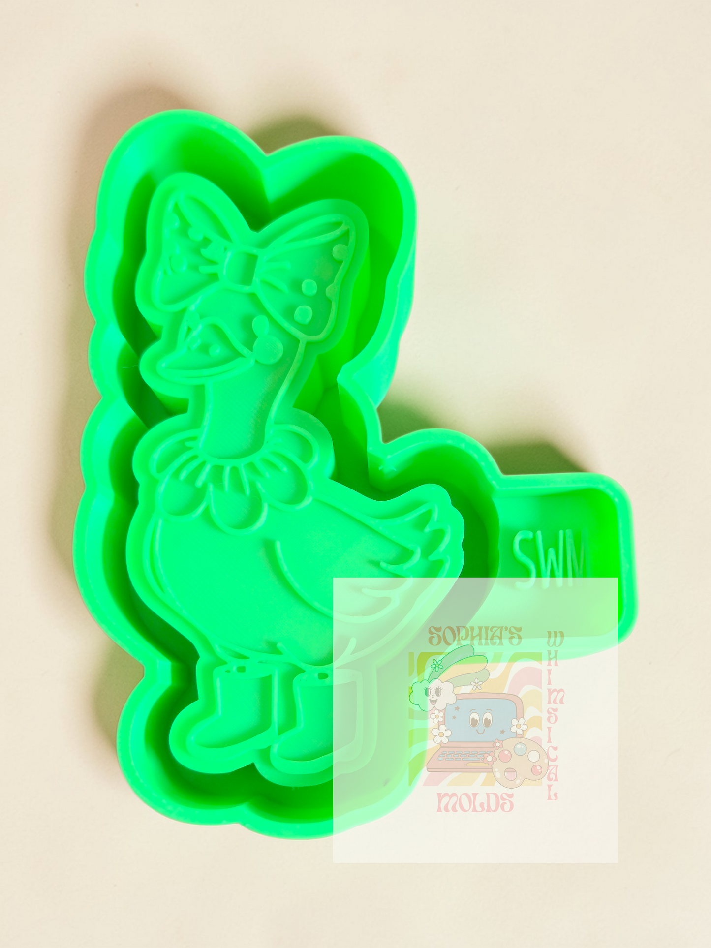 Cute Goose with Bow - Premium Silicone Mold