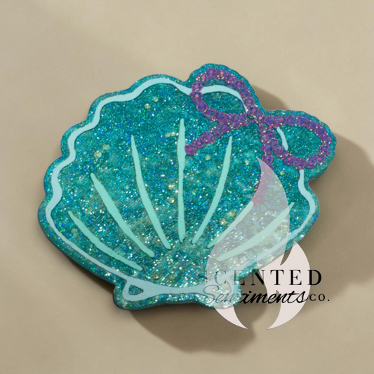 Shell with Rhinestone Bow - Premium Scented Car Freshie