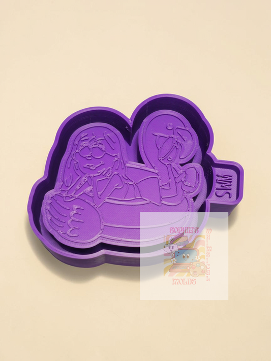 Lizzie McGuire on Flamingo Float - Premium Silicone Mold
