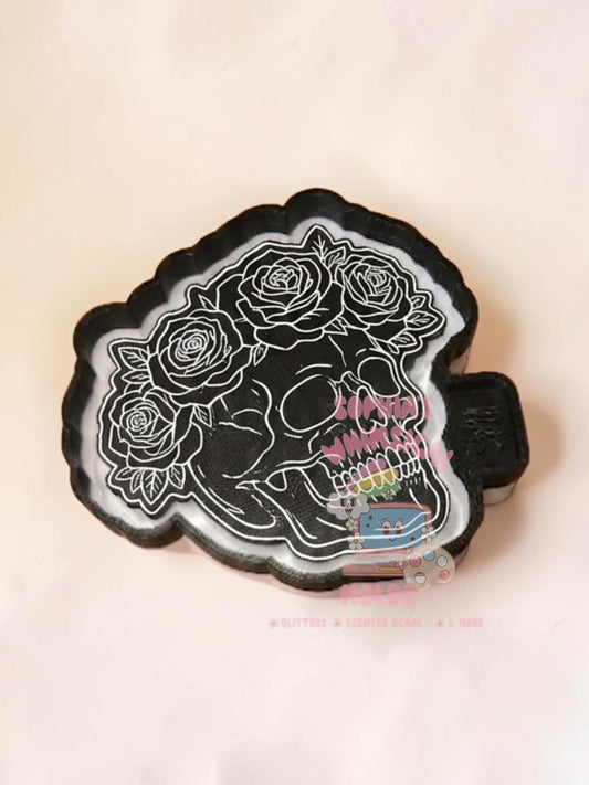 Skull with Flower Crown - Premium Silicone Mold