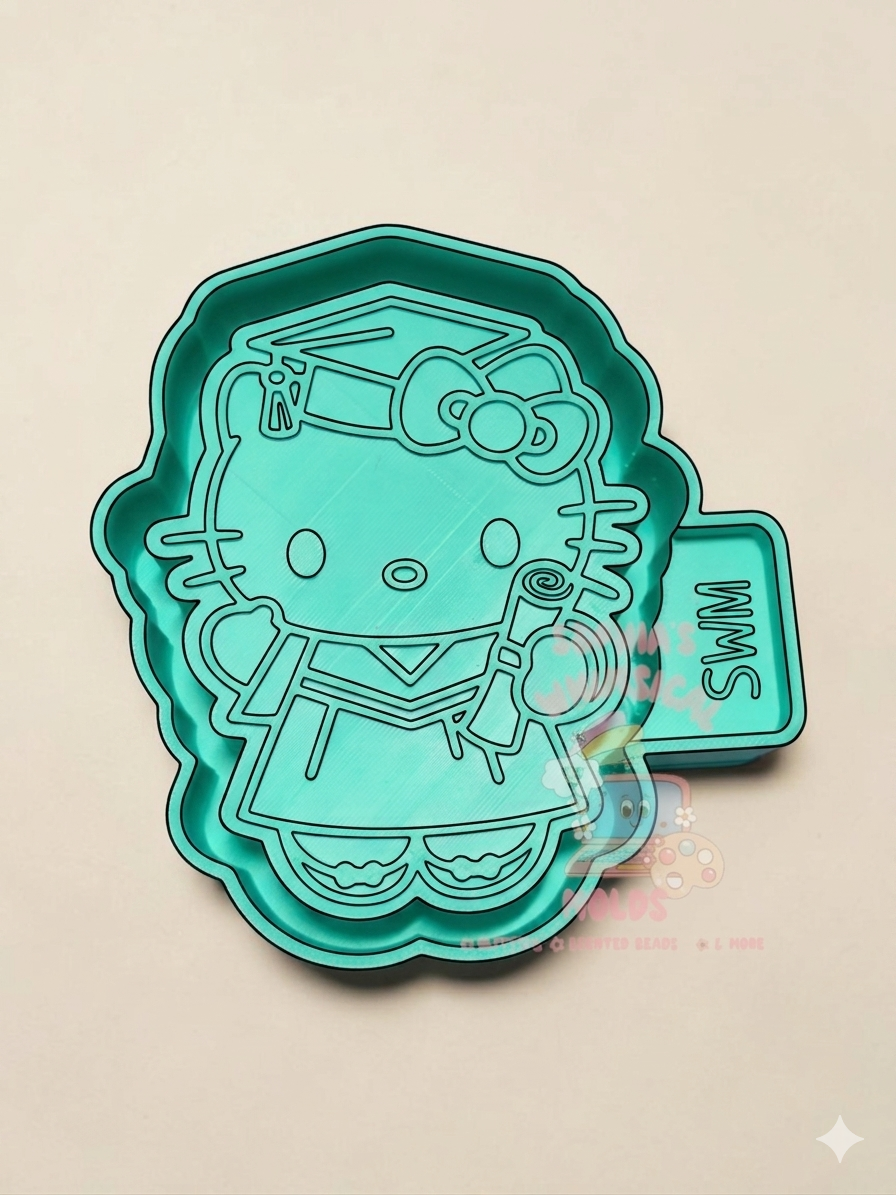 Graduation Hello Kitty - Premium Silicone Mold
