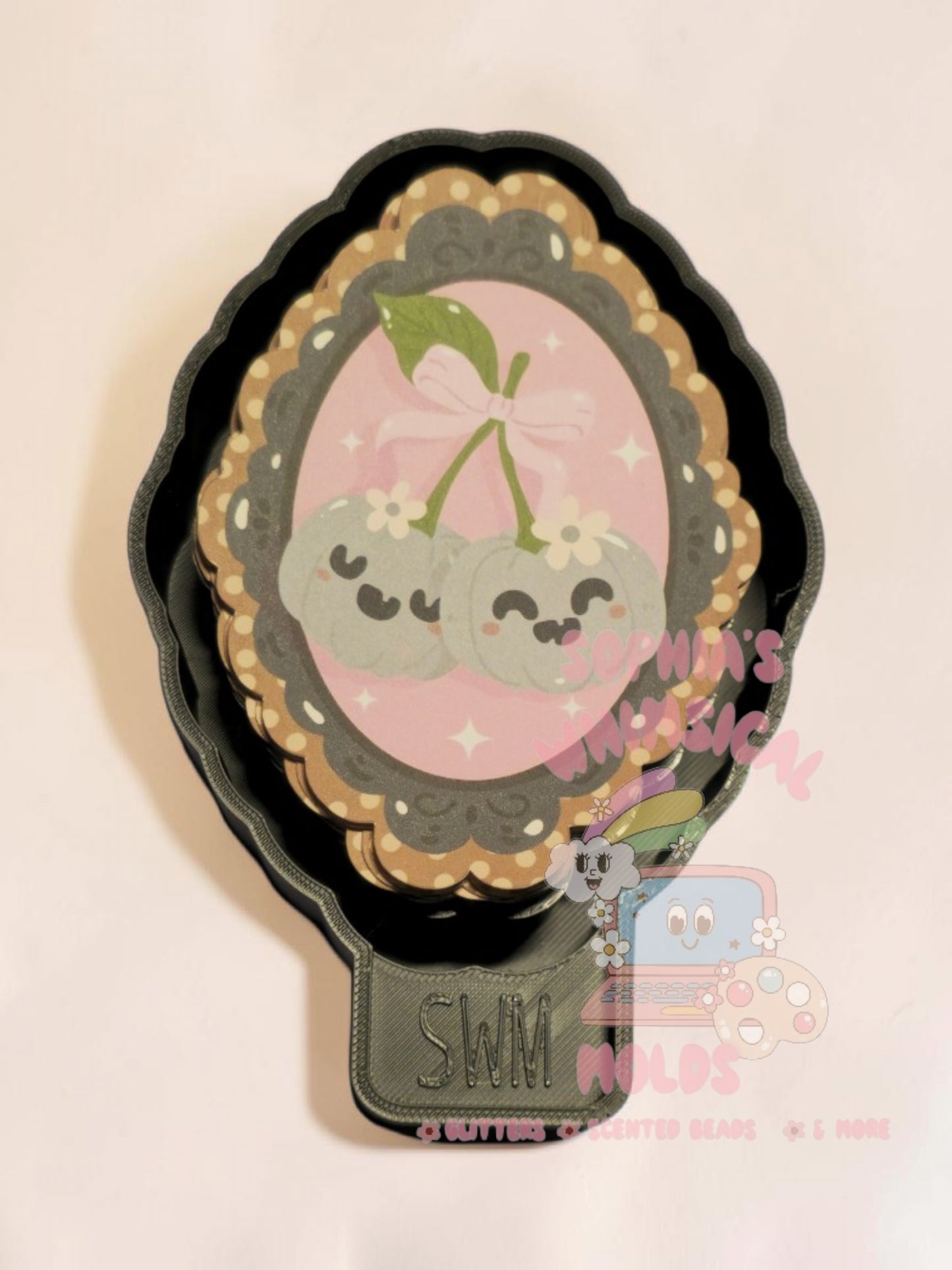 Pumpkin Cherries in Frame - Cardstock Premium Silicone Mold
