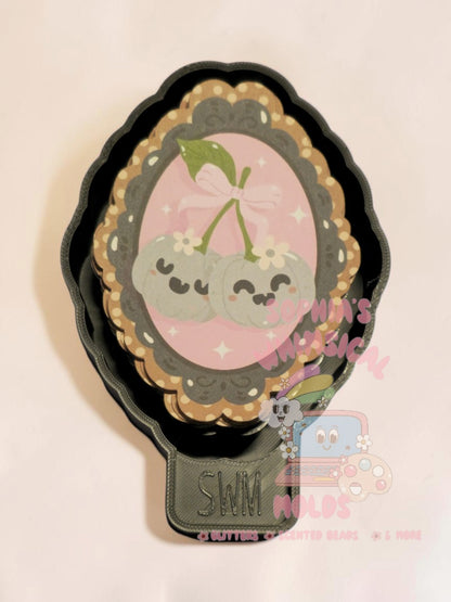 Pumpkin Cherries in Frame - Cardstock Premium Silicone Mold