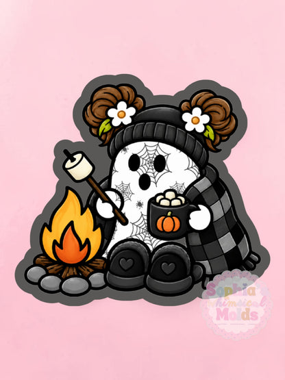 Camping Ghost - Cardstock Inserts for Silicone Mold
