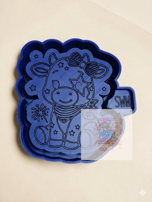 Fourth of July Miss Moo Bell - Premium Silicone Mold