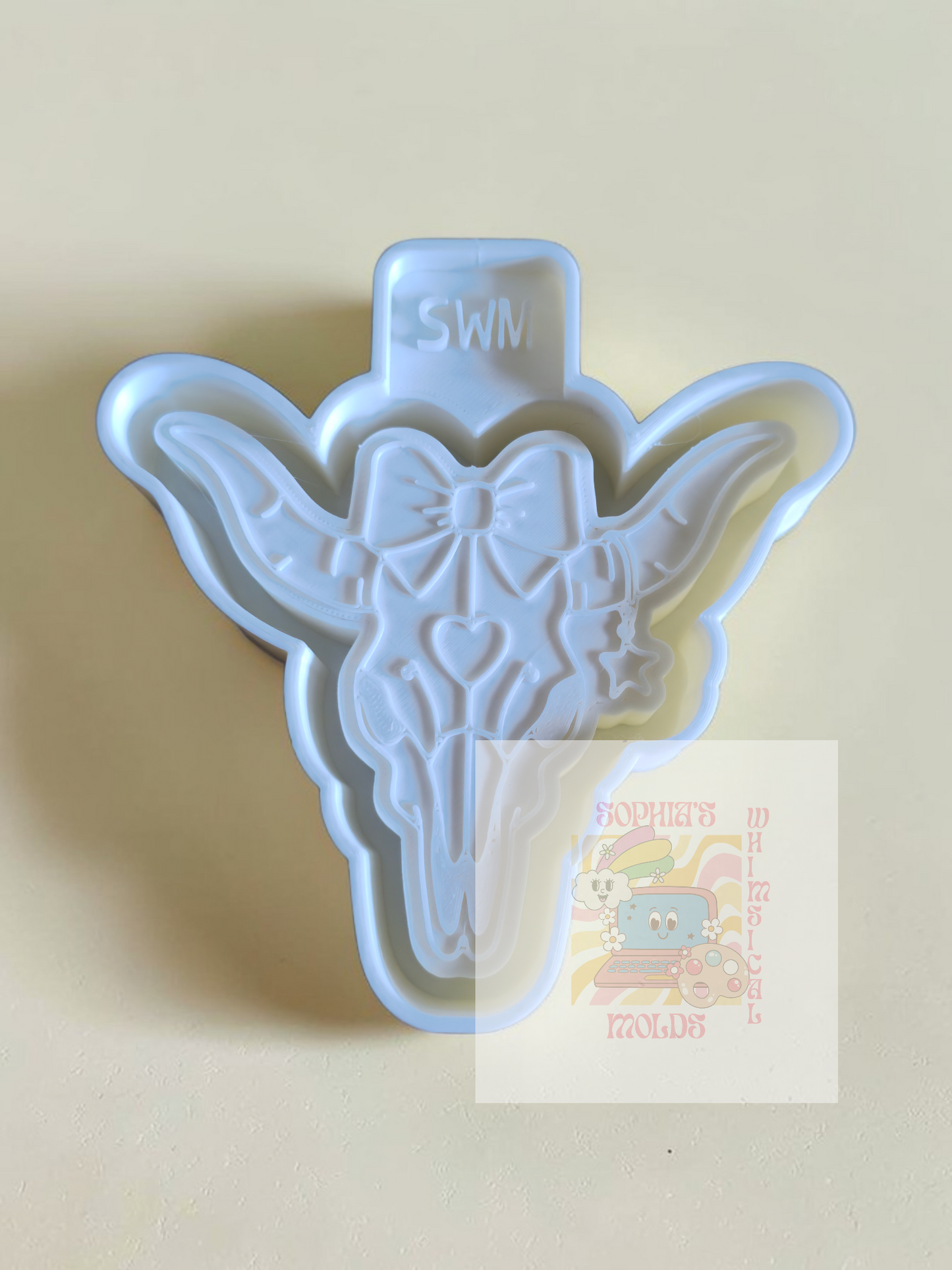 Cute Western Bull Skull - Premium Silicone Mold