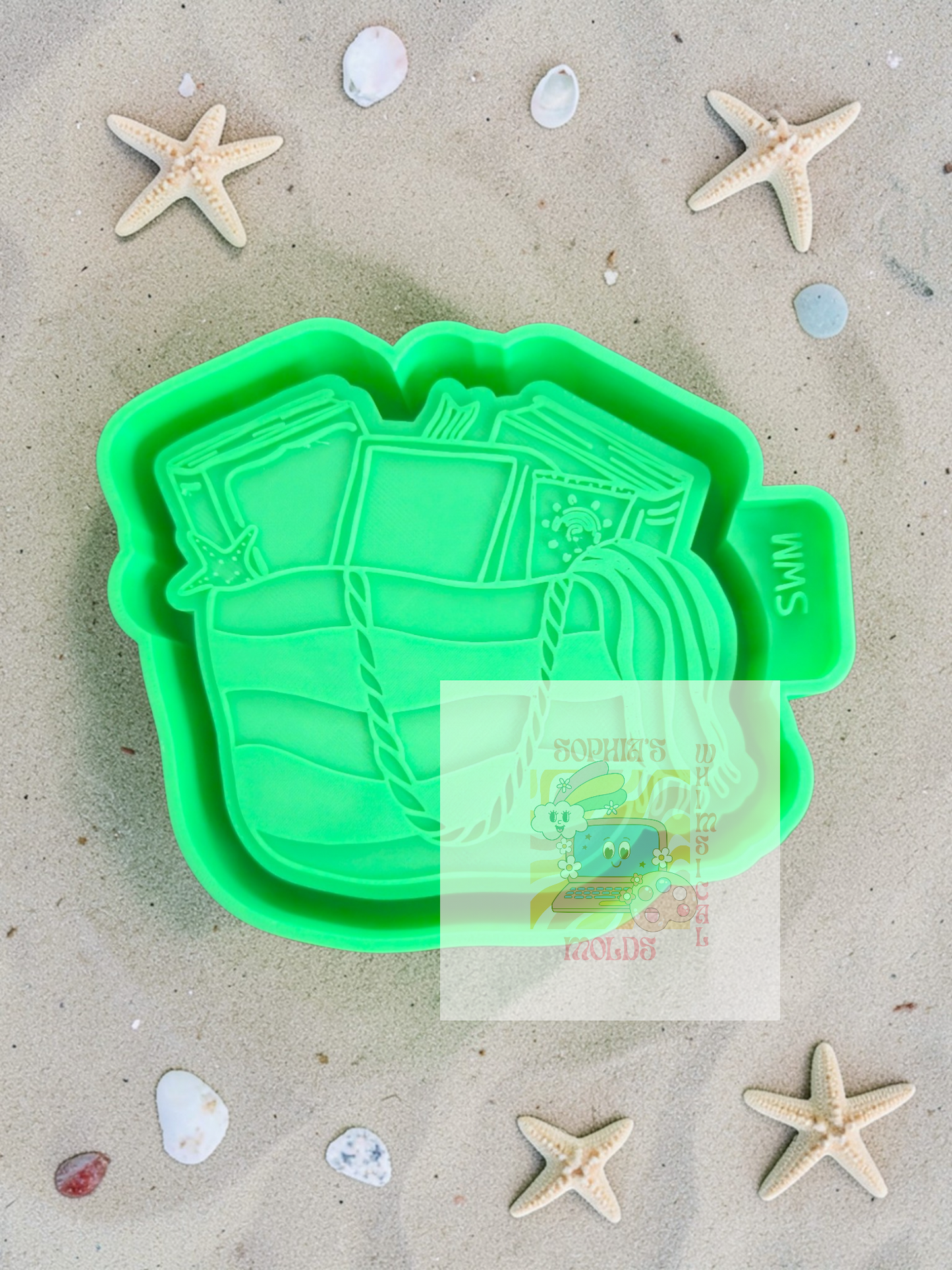 Books in Beach Bag - Premium Silicone Mold