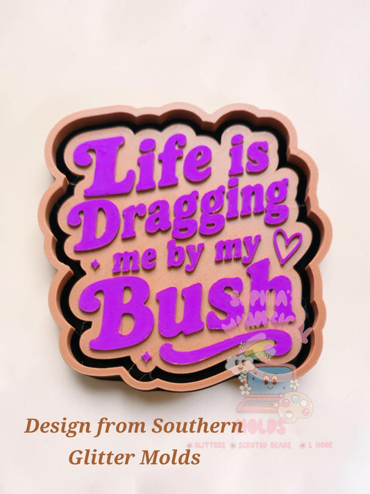 Life is Dragging Me by My Bush - Premium Silicone Mold