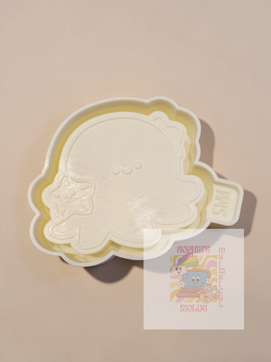 Cute Octopus with Starfishes - Premium Silicone Mold
