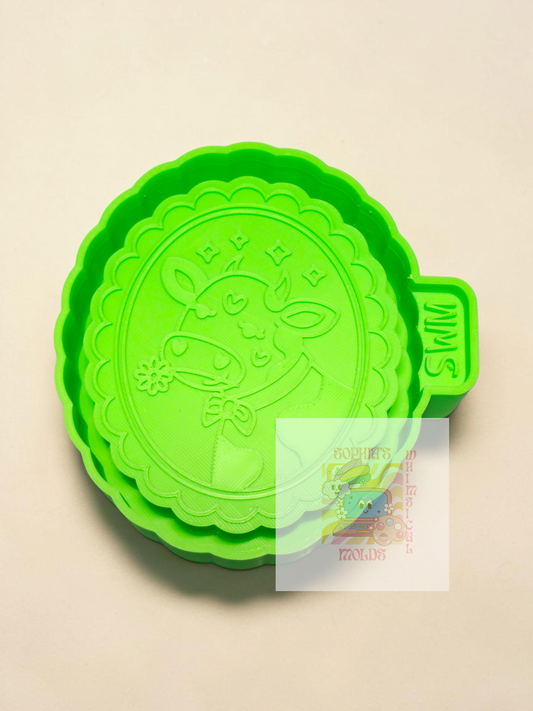 Cow in Frame - Premium Silicone Mold