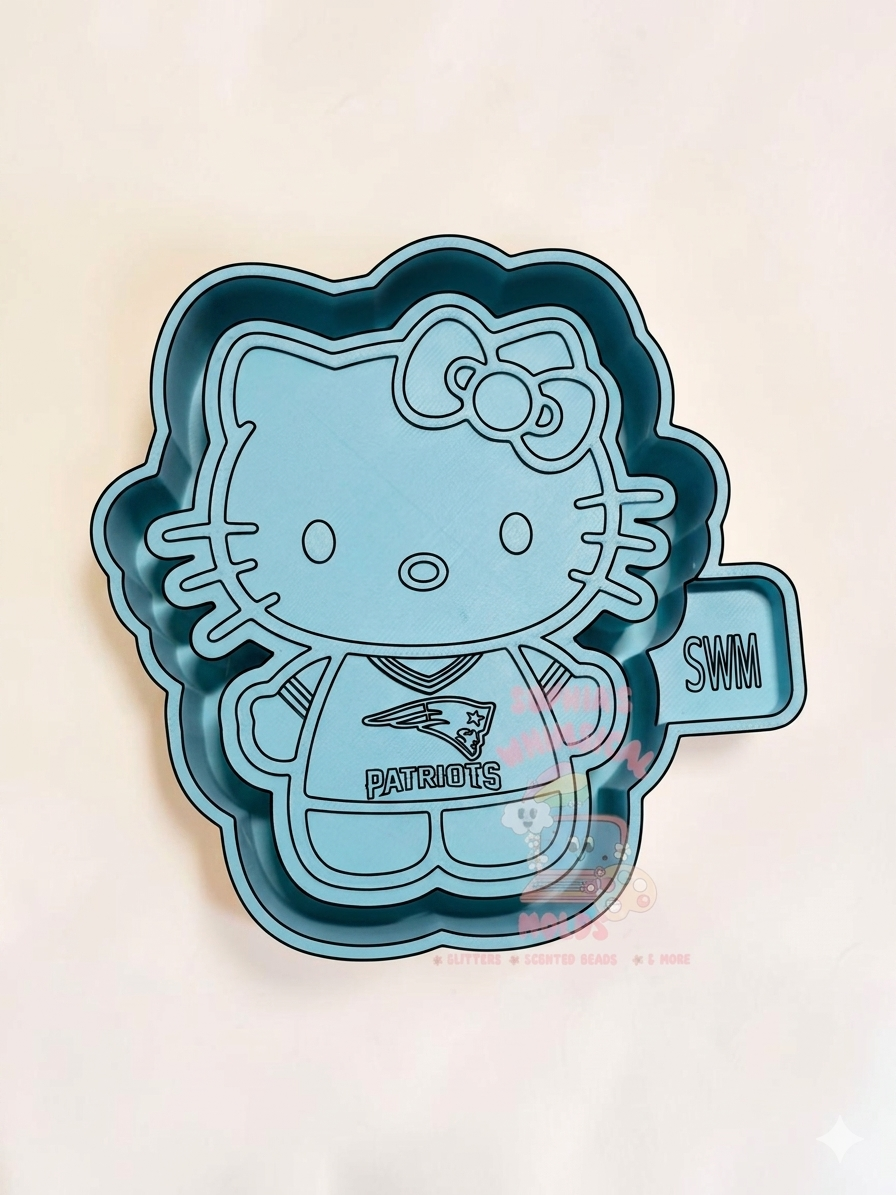 Hello Kitty New England Patriots Fan - Premium Silicone Mold