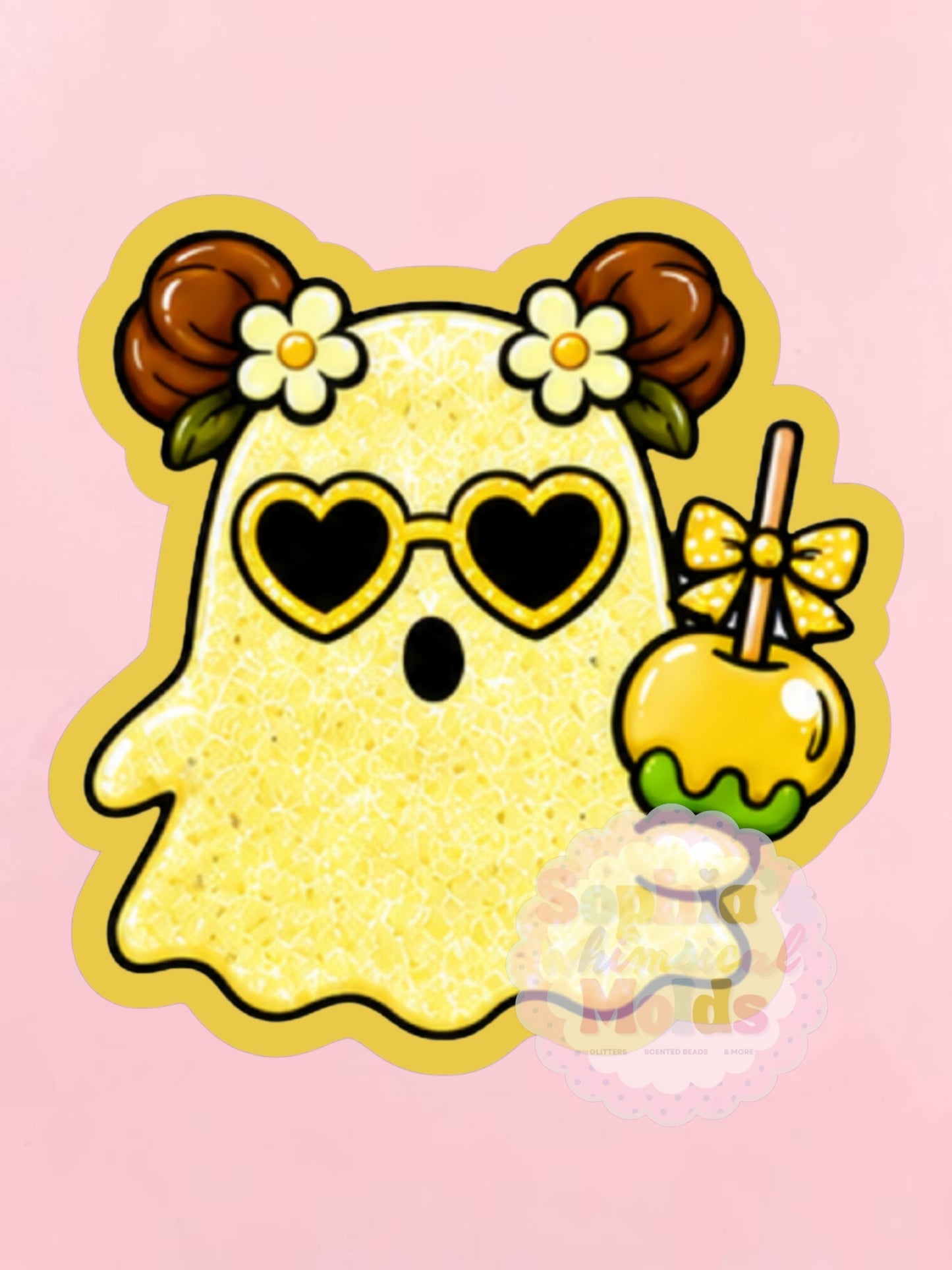 Candy Apple Ghost - Cardstock Inserts for Silicone Mold