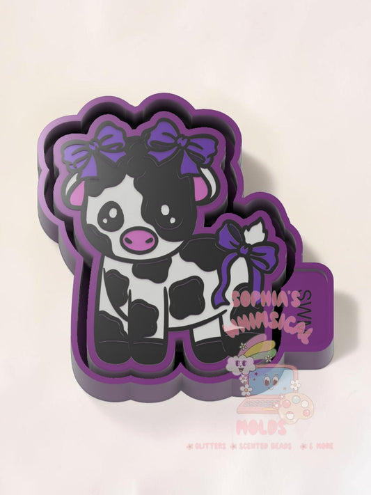 Cute Cow with Bows - Premium Silicone Mold